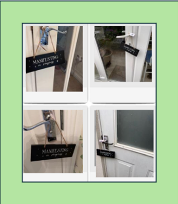 "Manifesting in Progress" Door Sign
